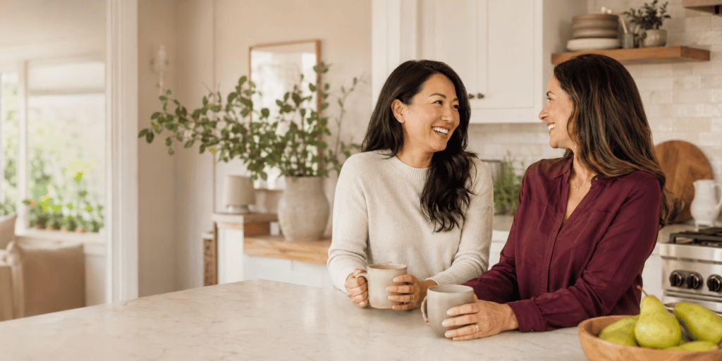 Homeowner enjoying a freshly cleaned living space after referring a friend
